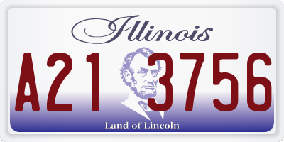 IL license plate A213756