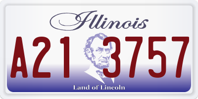 IL license plate A213757