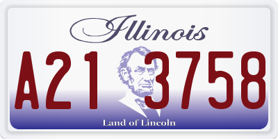 IL license plate A213758