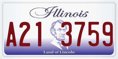 IL license plate A213759