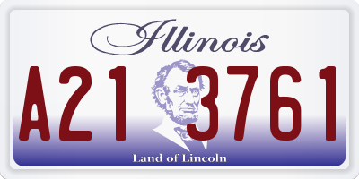 IL license plate A213761