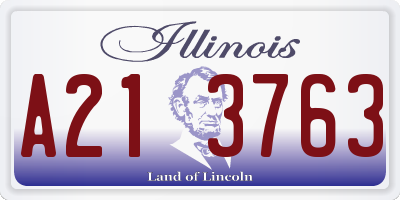IL license plate A213763