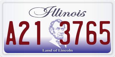 IL license plate A213765