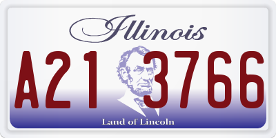 IL license plate A213766