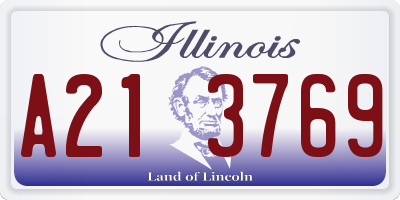 IL license plate A213769