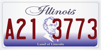IL license plate A213773