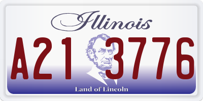 IL license plate A213776