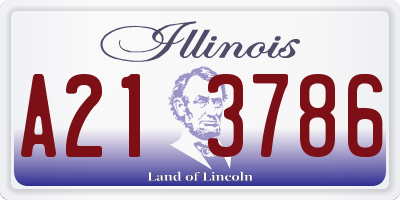 IL license plate A213786