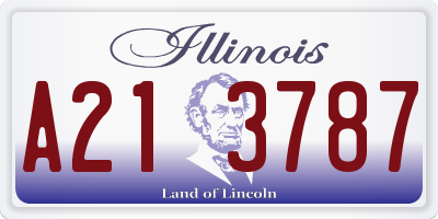 IL license plate A213787