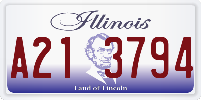 IL license plate A213794