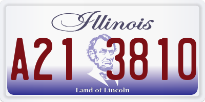 IL license plate A213810