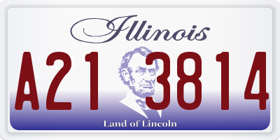 IL license plate A213814