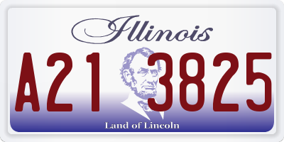 IL license plate A213825