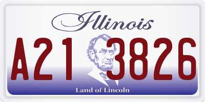 IL license plate A213826