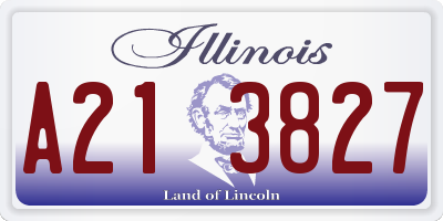 IL license plate A213827