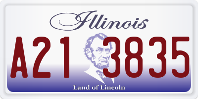 IL license plate A213835
