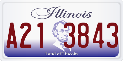 IL license plate A213843