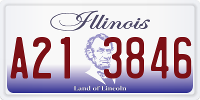 IL license plate A213846
