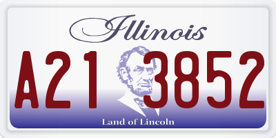 IL license plate A213852