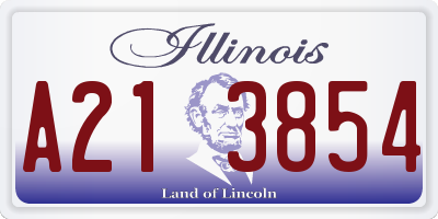IL license plate A213854