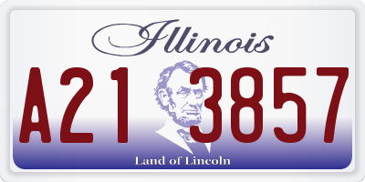 IL license plate A213857