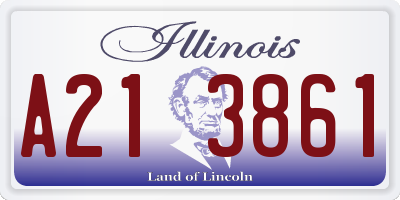 IL license plate A213861