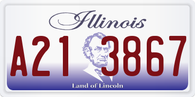 IL license plate A213867