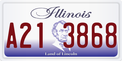 IL license plate A213868