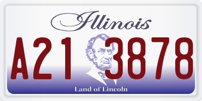 IL license plate A213878