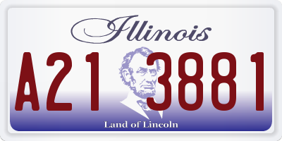 IL license plate A213881