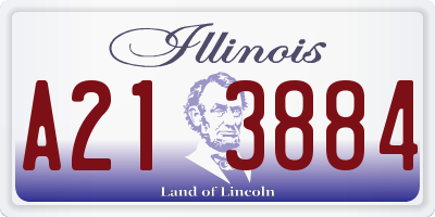 IL license plate A213884