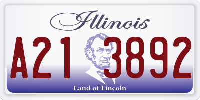 IL license plate A213892