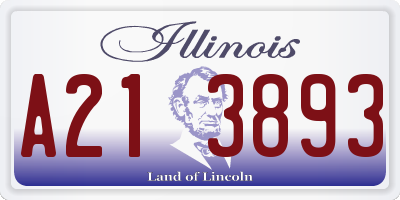 IL license plate A213893