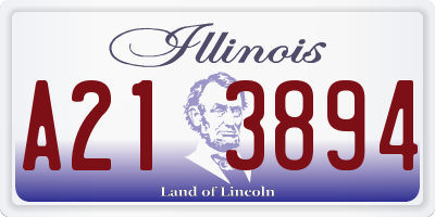 IL license plate A213894