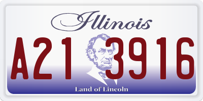 IL license plate A213916