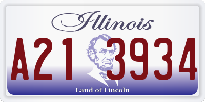 IL license plate A213934