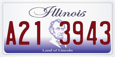 IL license plate A213943