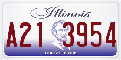 IL license plate A213954