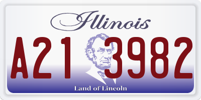 IL license plate A213982