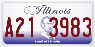 IL license plate A213983