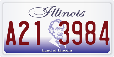 IL license plate A213984
