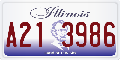IL license plate A213986
