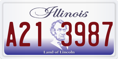 IL license plate A213987