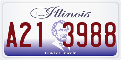 IL license plate A213988