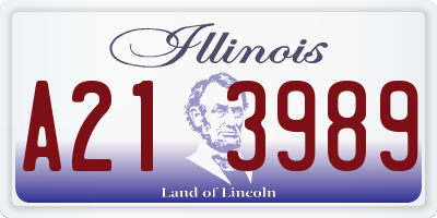 IL license plate A213989