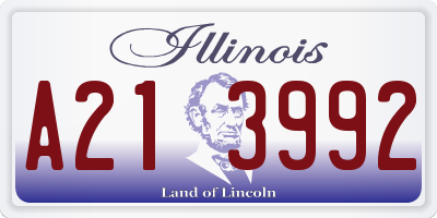 IL license plate A213992