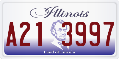 IL license plate A213997