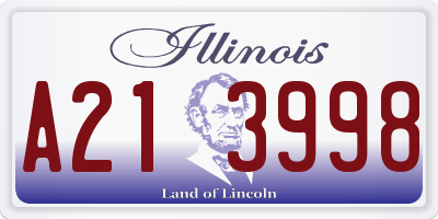 IL license plate A213998