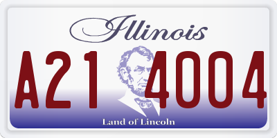 IL license plate A214004