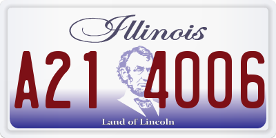 IL license plate A214006